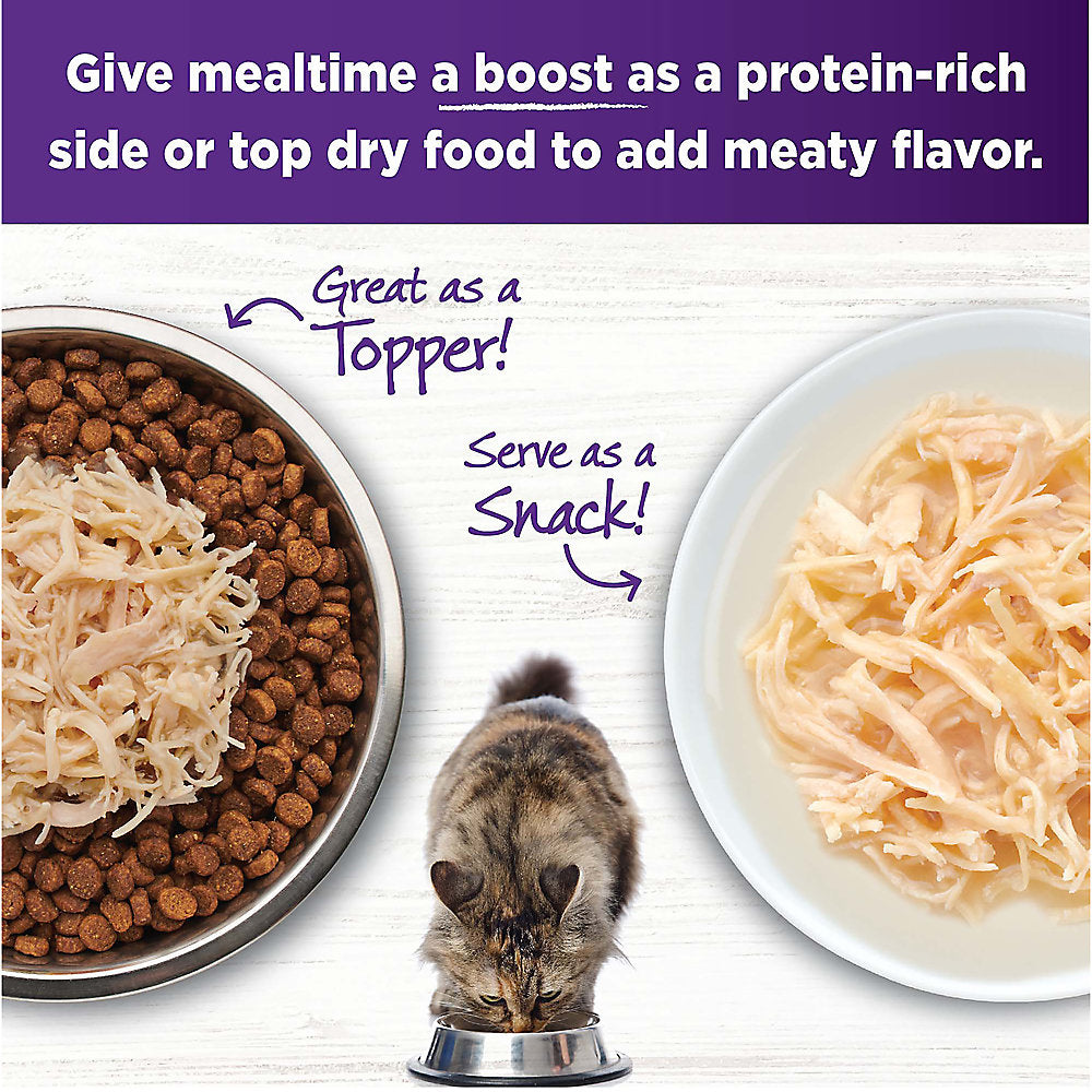 WELLNESS Bowl Boosters SHREDS with Broth Shredded Boneless Chicken Recipe Wet Cat Food 1.75 OZ