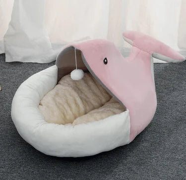 One For Pets Semi-enclosed Bed Pink Whale