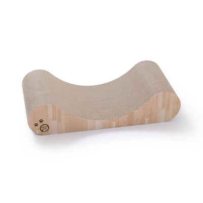 Premium Comfort Curved Cat Lounger (Oak)