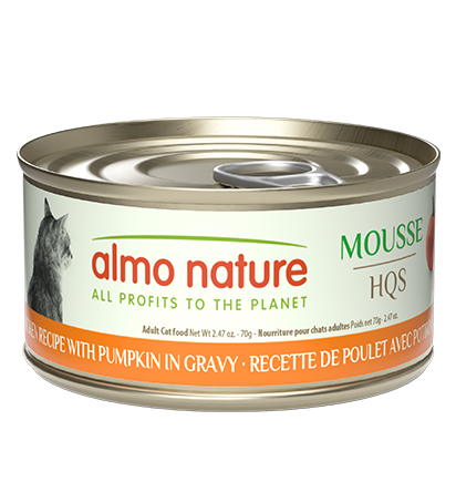 Almo Nature Mousse HQS - Chicken Recipe with Pumpkin in Gravy, 2.47oz