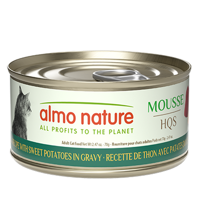 Almo Nature Mousse HQS - Tuna Recipe with Sweet Potatoes in Gravy, 2.47oz