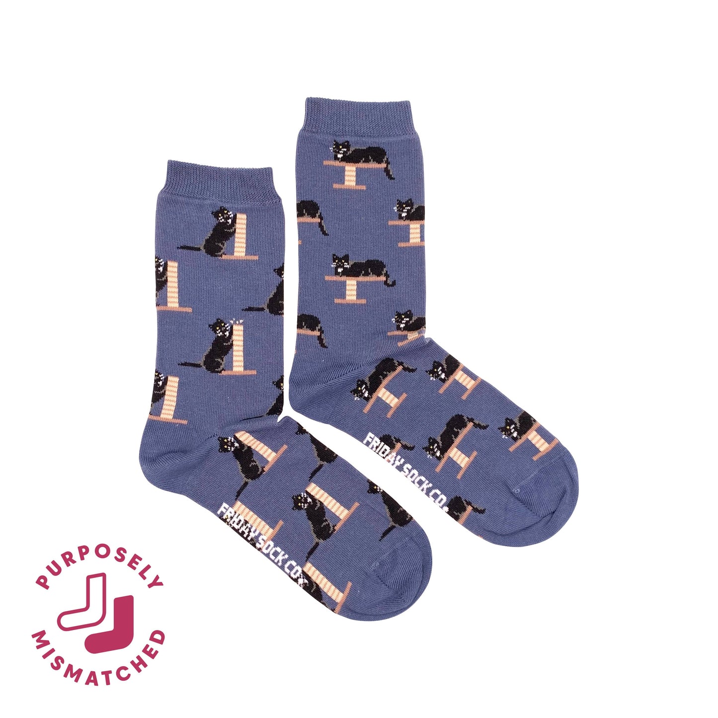 Women's Cozy Black Cat Socks
