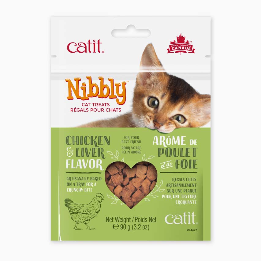 Catit Nibbly Cat Treats - Chicken & Liver Flavour - 90 g (3.2 oz)