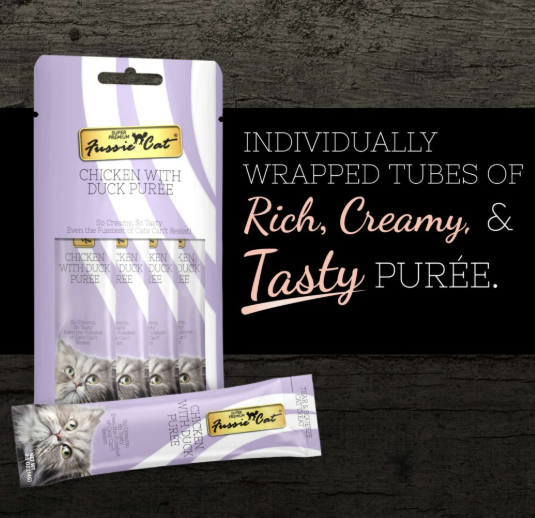 Fussie Cat Chicken with Duck Purées