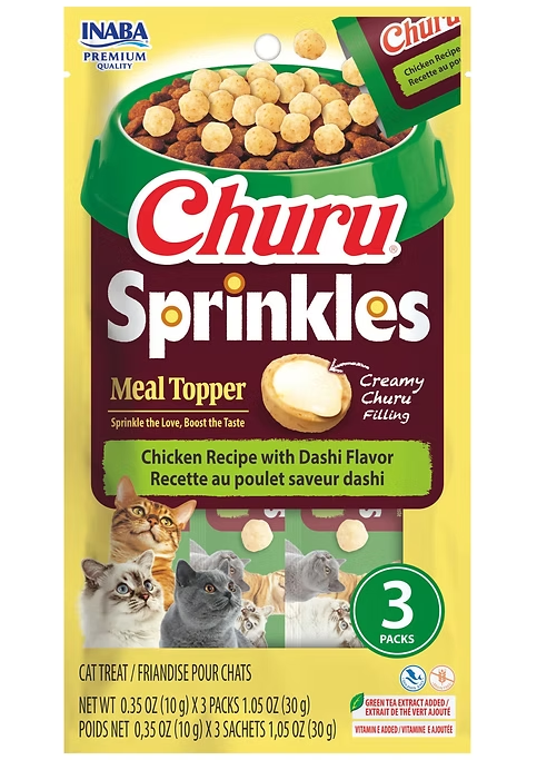 Churu Sprinkles Meal Topper Chicken Recipe with Dashi Flavor