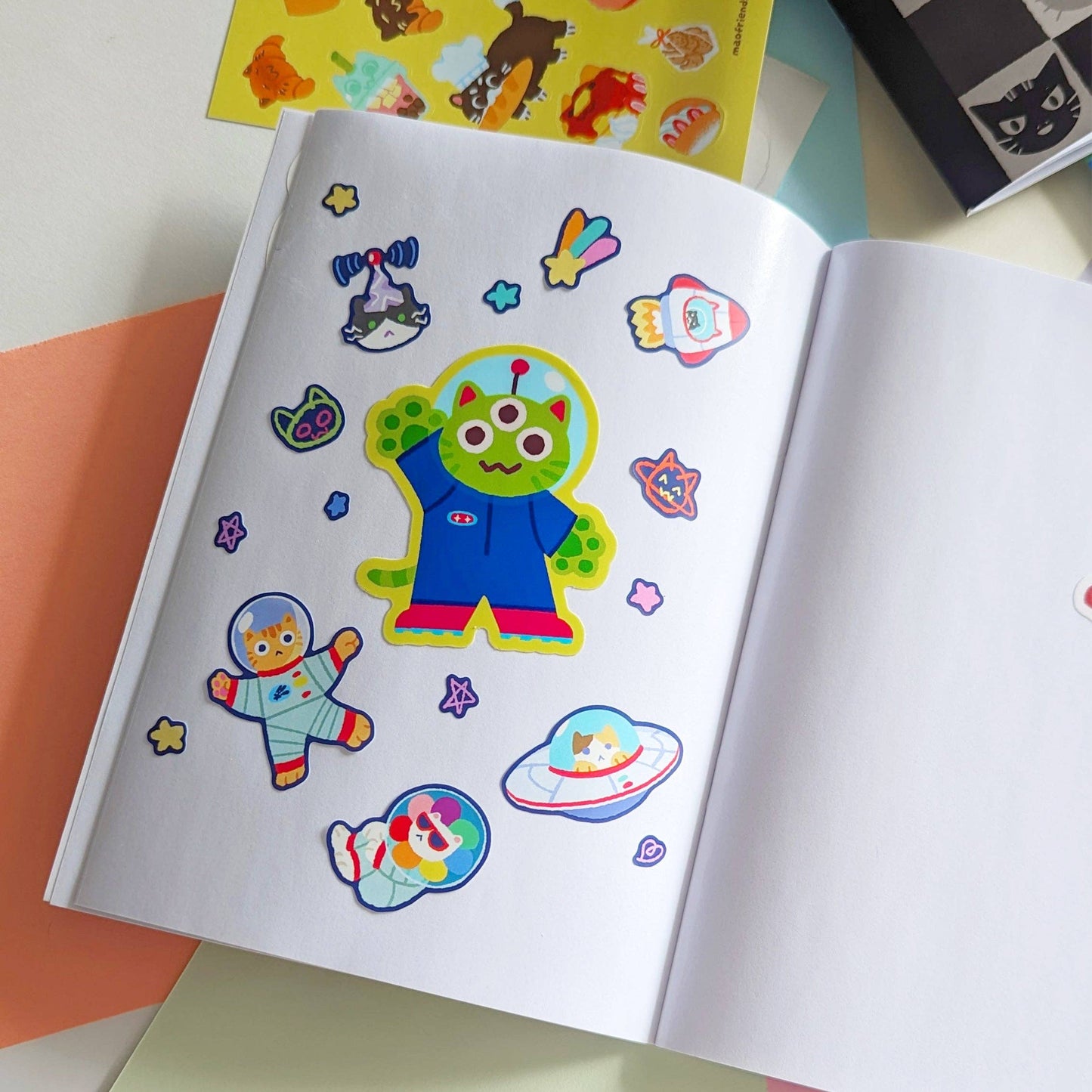 Reuseable Sticker Book Black Cats