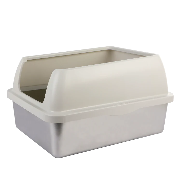 Go Fresh Enclosed Stainless Steel Litter Box 53 X 40.6 X 30 cm