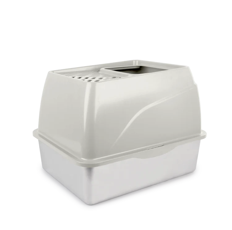 Go Fresh Stainless Steel No Mess Litter Box 53 X 40.6 X 39 cm