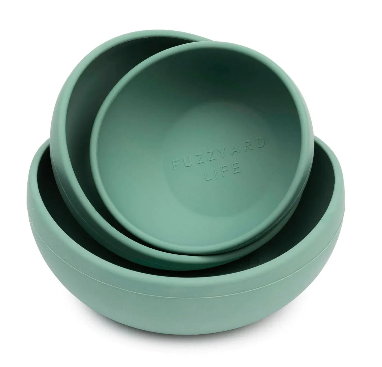 FuzzYard Life Silicone Bowl - Myrtle Green S