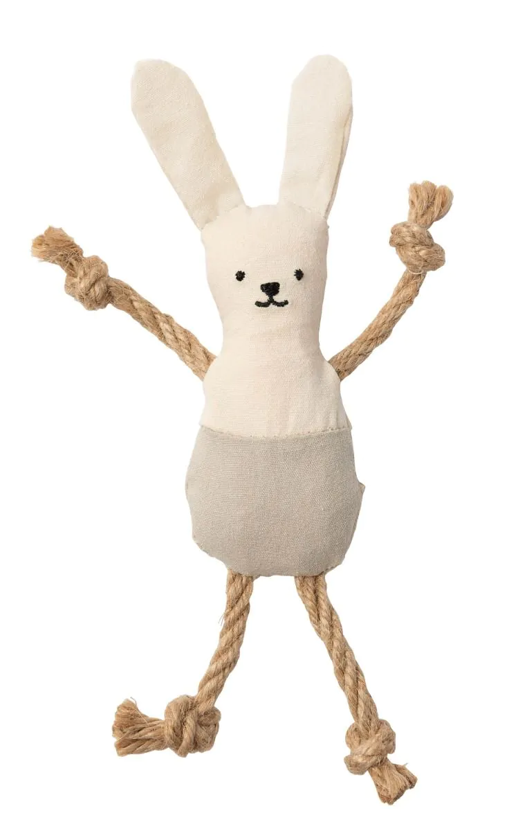FuzzYard Life Cotton Cat Toys- Bunny - Sandstone