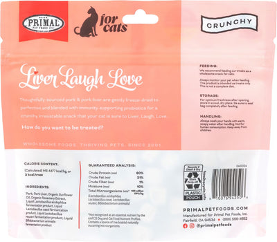 Primal Liver Laugh Love Simply Freeze-Dried Pork Cat Treats 1.5oz