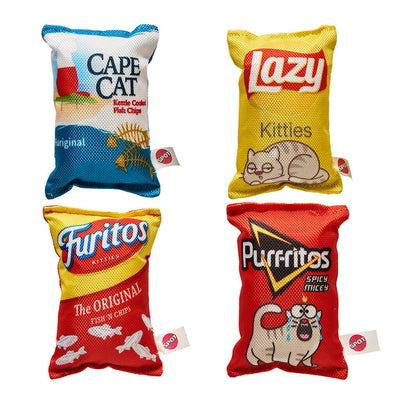 FUN FOOD KITTY CHIPS 5" CAT TOY