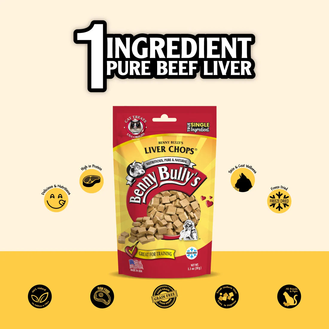 Benny Bully Liver Chops Cat 30g