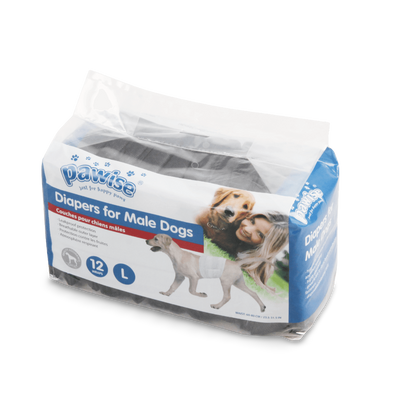 PAWISE Black Disposible Male Wrap