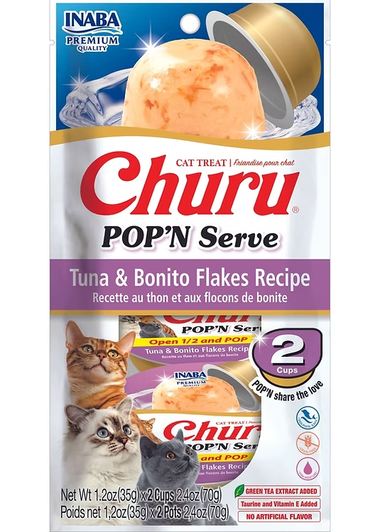 Churu Pop'N Serve Tuna & Bonito Flakes Recipe