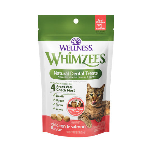 Whimzees® by Wellness® Natural Dental Treats Chicken & Salmon Flavor For Cats (2 sizes)