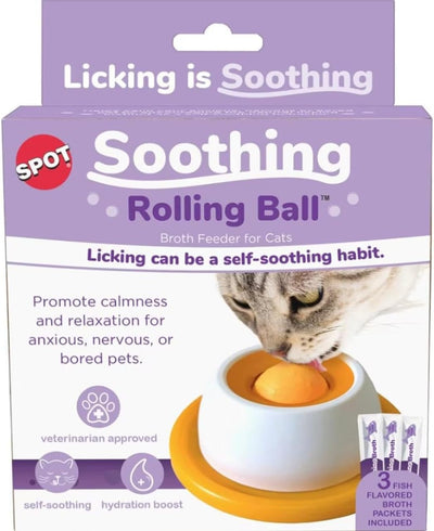 Soothing Rolling Ball for Cats (includes 3 fish and chicken tubes)