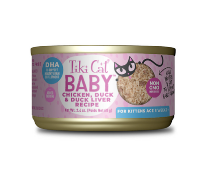 Tiki Cat® Baby Whole Foods Chicken, Duck & Duck Liver Recipe, 2.4oz