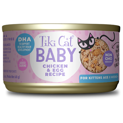 Tiki Cat® Baby Kitten Whole Foods with Chicken & Egg Recipe, 2.4oz