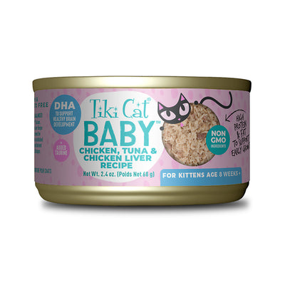 Tiki Cat® Baby Whole Foods Chicken, Tuna, & Chicken Liver Recipe, 2.4oz