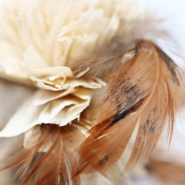 Corn Husk Feather Ball