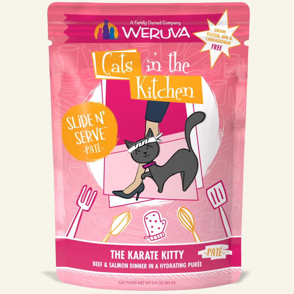 Weruva The Karate Kitty Beef & Salmon Dinner - Slide N' Serve Paté, 3oz