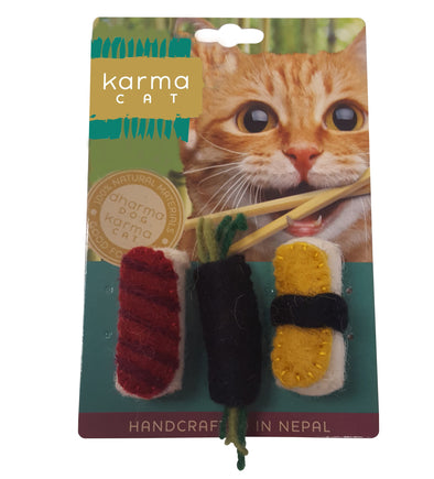 3 Pack of 3" Wool Felt Sushi
