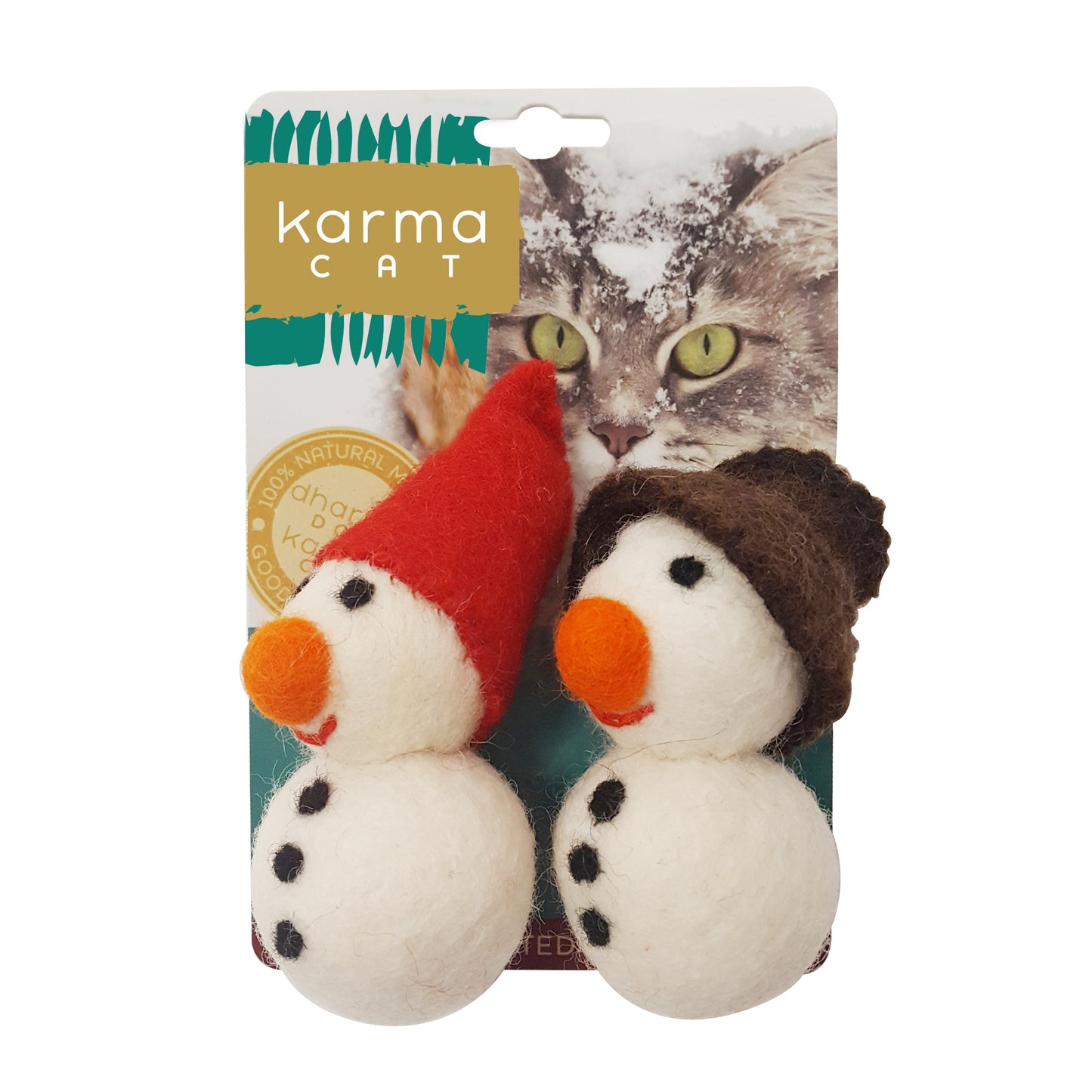 2 Pack Wool Felt Snowman