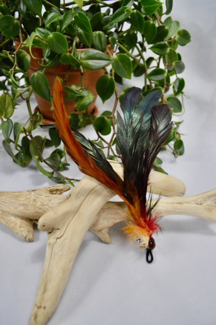 Multicolour Rooster Feather Rod Attachment