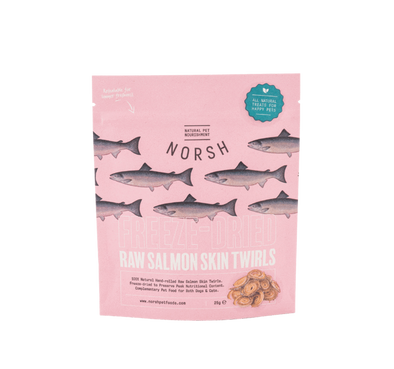 Freeze-Dried Raw Salmon Skin Twirls
