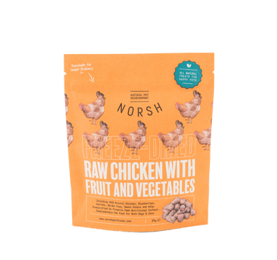 Freeze-Dried Raw Chicken with Fruit and Vegetables