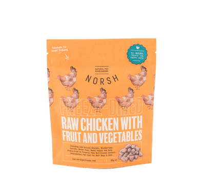 Freeze-Dried Raw Chicken with Fruit and Vegetables