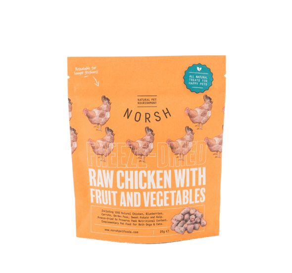 Freeze-Dried Raw Chicken with Fruit and Vegetables