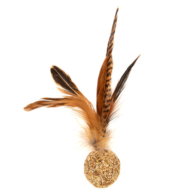 Pheasant Feather Silver Vine Ball