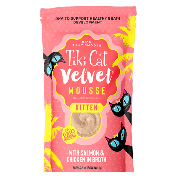 Tiki Cat® Velvet Mousse™ Kitten Mousse with Salmon & Chicken in Broth