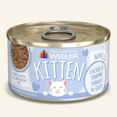 Weruva Kitten Minced - Chicken & Pumpkin Formula with Tuna in Gravy, 3oz