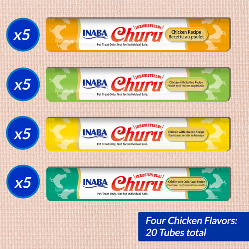 Churu Sample Churu Purees Chicken Variety Pack (20 Tubes) – Best Cat