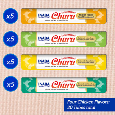 Churu Purees Chicken Variety Pack (20 Tubes)