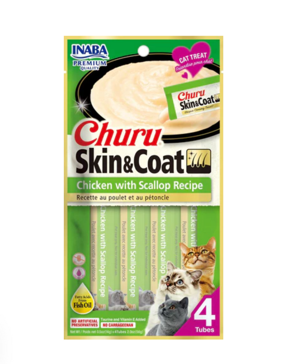 Churu Purees Skin & Coat Chicken with Scallop Recipe