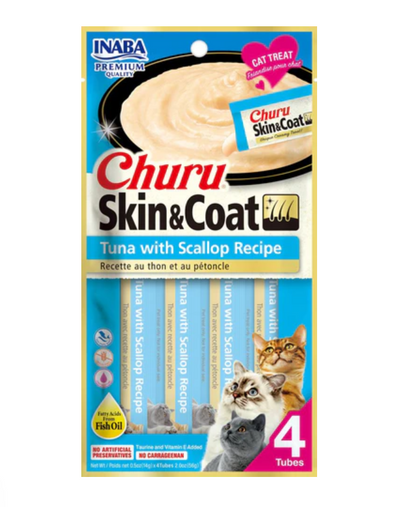 Churu Purees Skin & Coat Tuna with Scallop Recipe