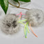 Rabbit Fur Double Pom Pom Toss Toy