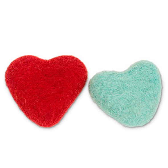 Wool Felt 2″ Hearts (2 pack, assorted colours)
