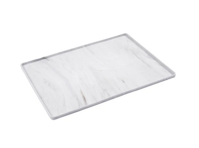 Silicone Non-Slip Bowl Mat with Raised Edge - Marble