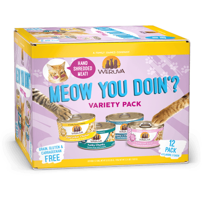 Meow You Doin'? Variety Pack - pack of 12 cans (2 sizes)