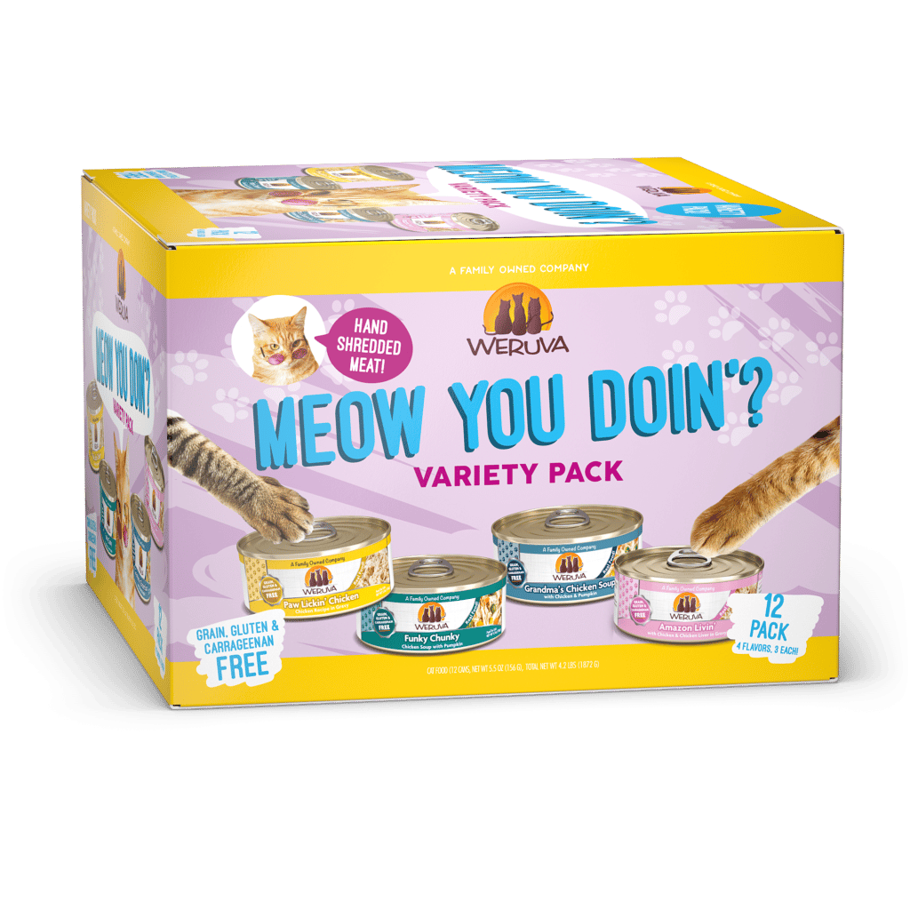 Weruva Meow You Doin'? Variety Pack - pack of 12 cans (2 sizes)