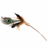 Silver Vine Peacock Feathers Teaser Toy (40cm stick)