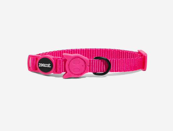 Adjustable Breakaway Cat Collar - Pink LED