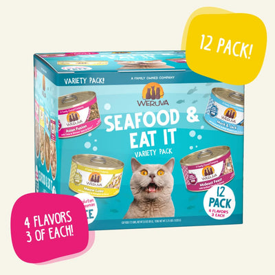 Seafood & Eat It! Variety Pack - pack of 12 cans (2 sizes)