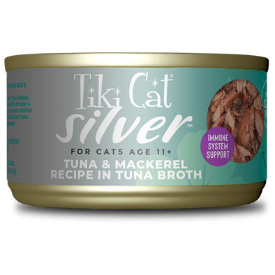 Tiki Cat® Silver™ Senior Whole Foods with Tuna & Mackerel Recipe in Tuna Broth