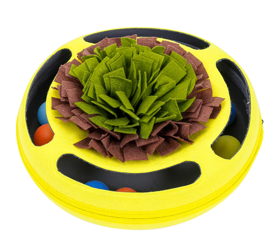 Yellow Puzzle Snuffle Toy